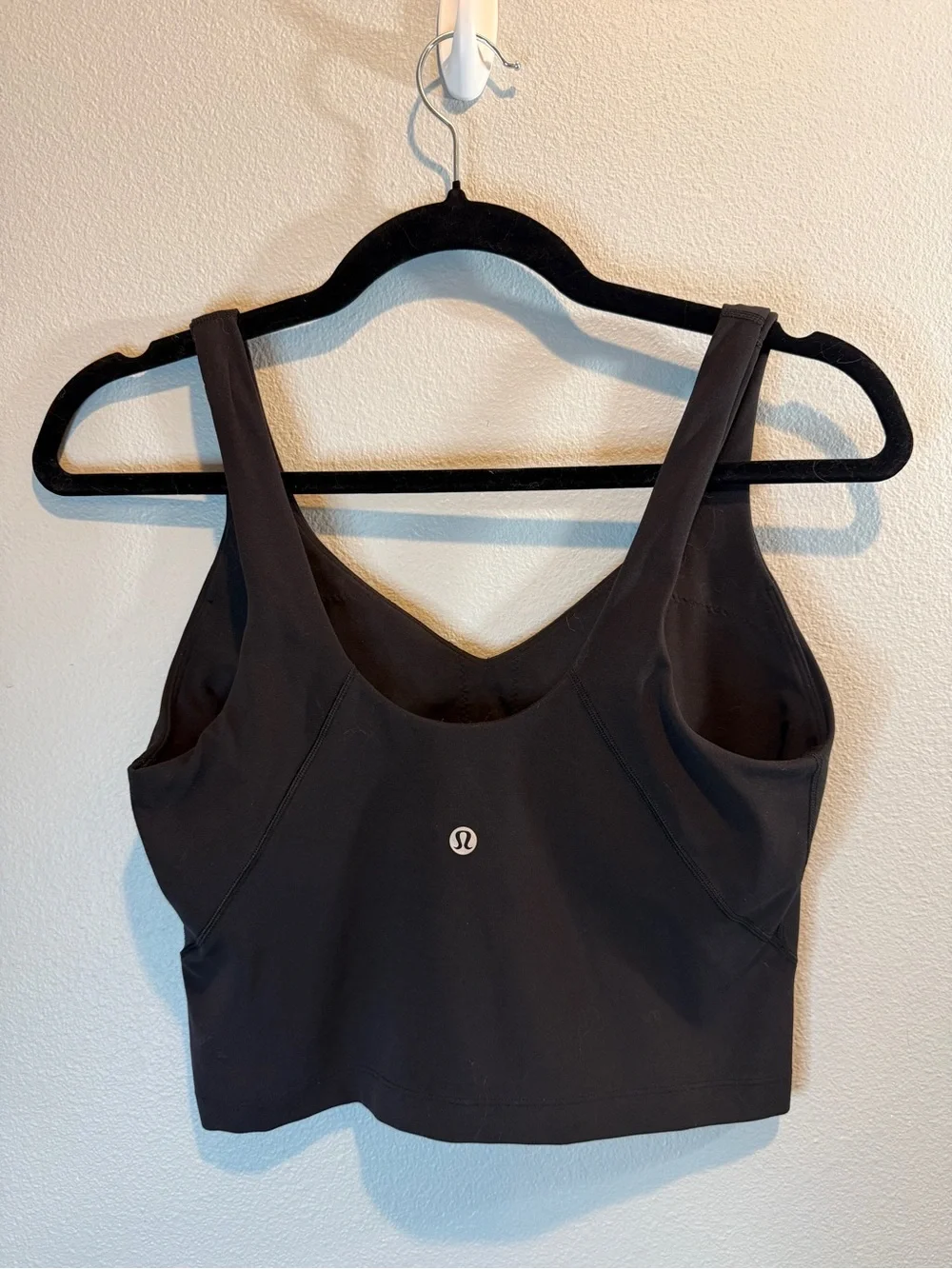lululemon Align Tank Top Black Nulu Built In Bra Light Support Size 8 A/B
